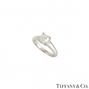 Tiffany & Co Lucida Cut Diamond Ring in Platinum 1.00ct F/VVS1 B&P
